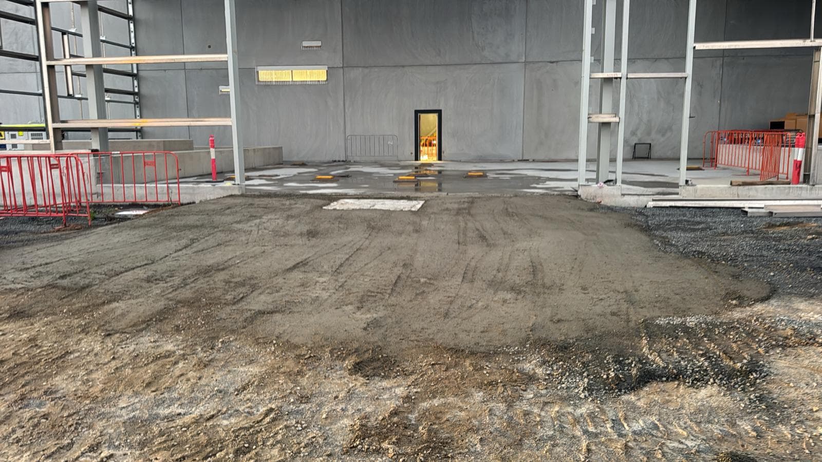 Civil project site context with prepared work areas and operational-control conditions, used to support the Sagona Bros staff training and system handover case study.